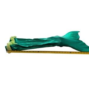FINIS Mermaid Tail Swim Set Emerald Green Shimmer Fabric and Pink Monofin